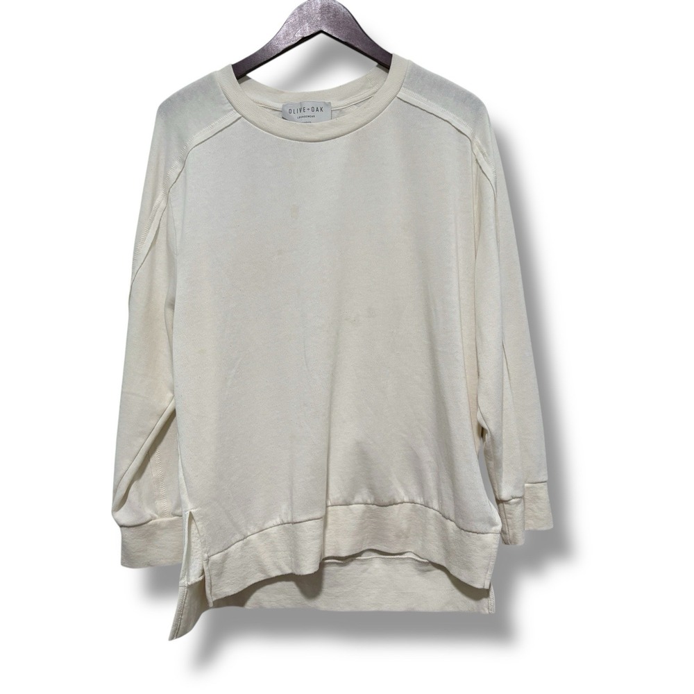 Olive‎ And Oak Loungewear Women's Pullover Long Sleeve Top Beige *FLAWS XL 22x28